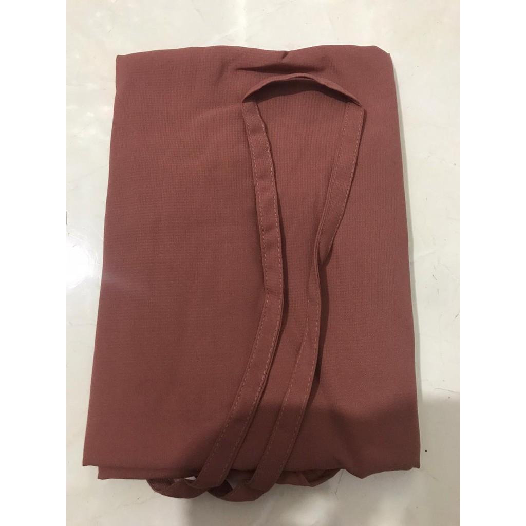 KERUDUNG BERGO MARYAM XL WOLFIS HIJAB INSTAN-Mocca Muda