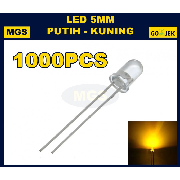 1000Pcs LED 5mm P-Kuning