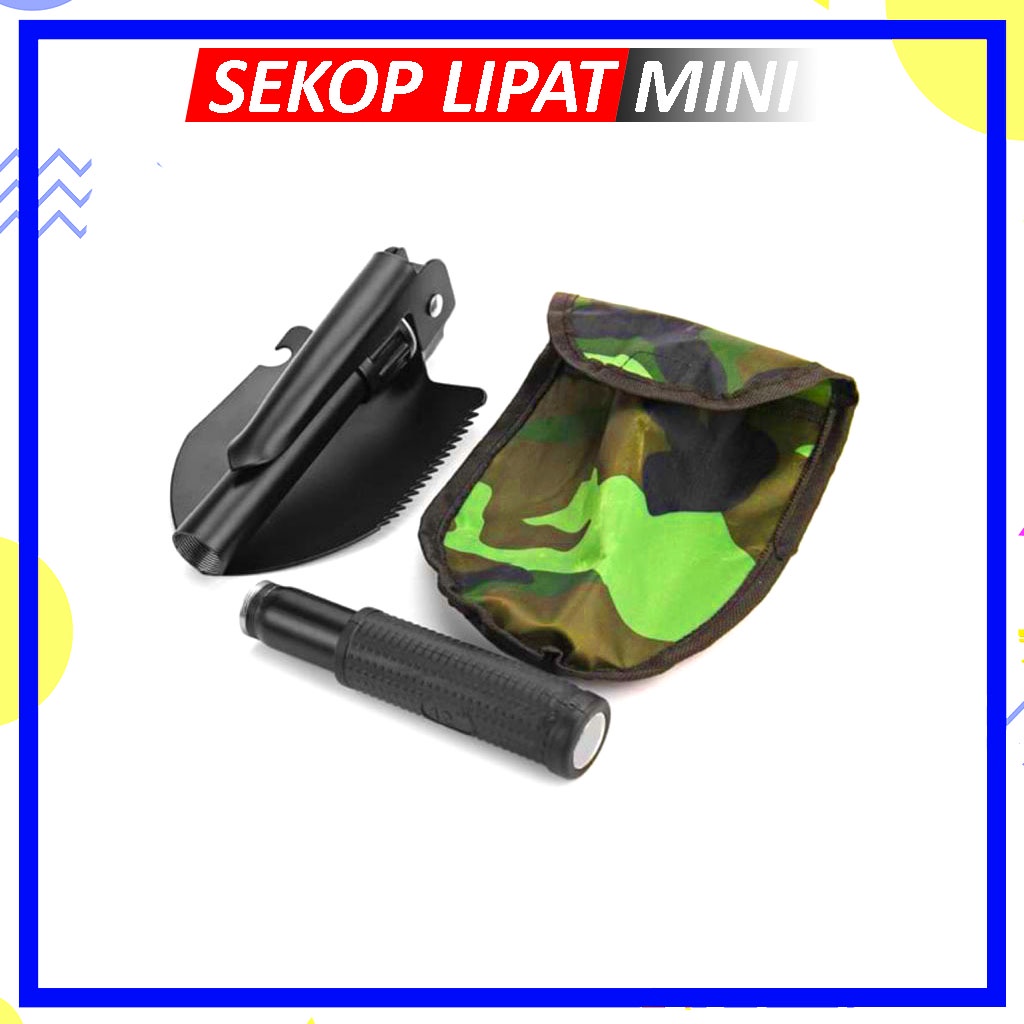 Pacul Sekop Lipat Militer Portable Survival Tools / Cangkul Pacul Sekop Gerigi Mini Lipat Skop Tanah Taman Tanaman Premium / Sekop Cangkul Mini Lipat Portable