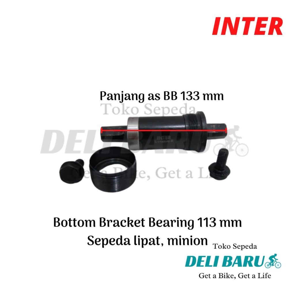 Inter BB bearing 113 mm bottom bracket model as kotak sepeda lipat minion