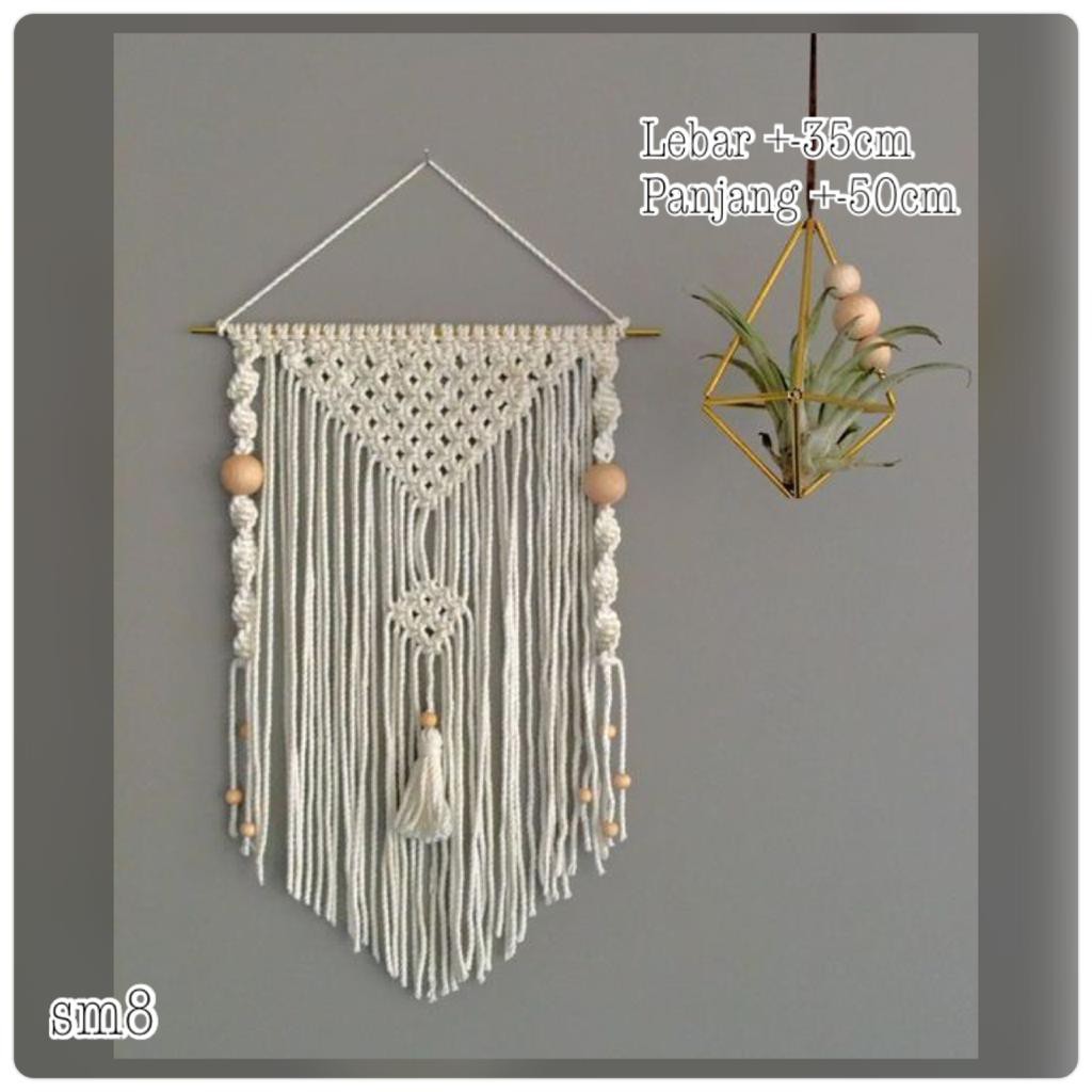 macrame hiasan dinding design sm8