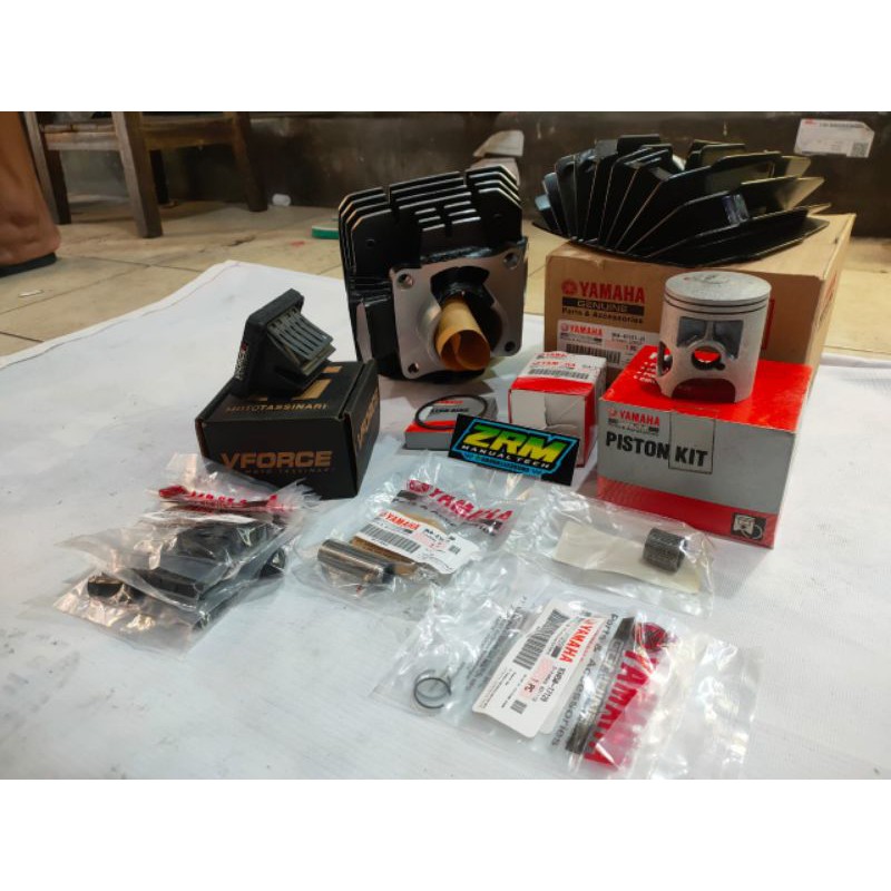 BLOK PORTING RX KING NEW BORING PORTING  RX KING NEW YP-1 YAMAHA ORIGINAL PISTON KIT ORIGINAL MEMBRA