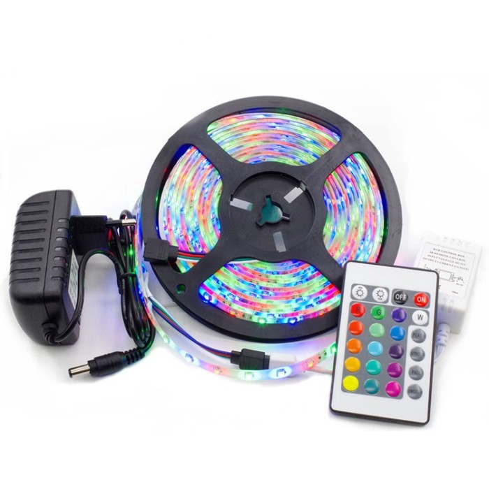 FUTAKO Led Strip 5M Remote RGB Warna Warni Kelap Kelip