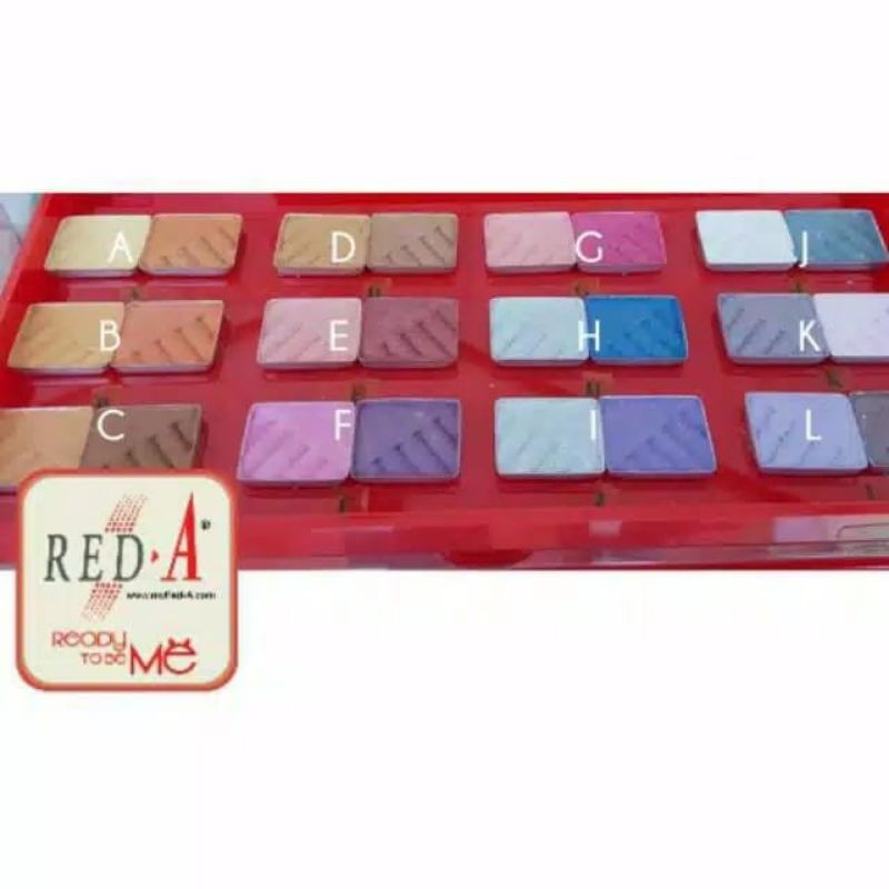 ❤️GROSIR❤️Red-A Eyeshadow Duo [Free gift cantik min.3pcs]