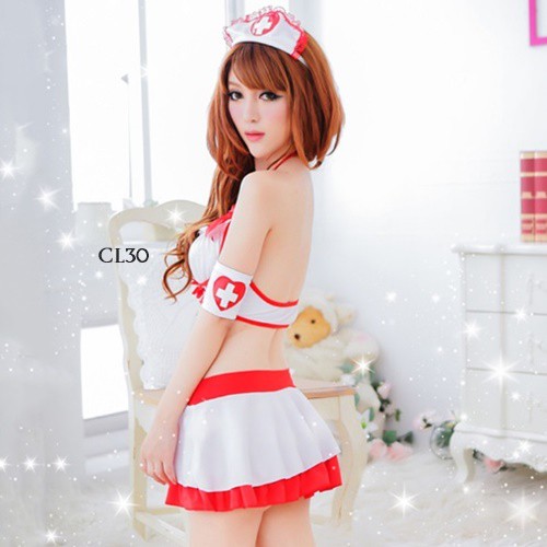 [READY STOK] KOSTUM COSPLAY LINGERIE KOSTUM PERAWAT SEXY LINGERIE SEXY KOSTUM COSPLAY CL30