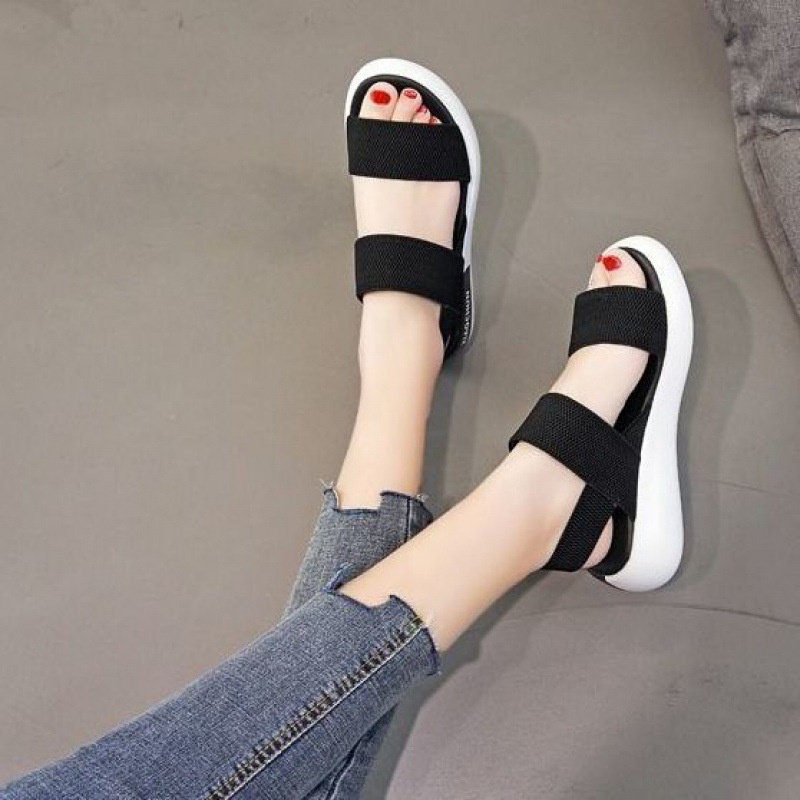 [DUNIA FASHION] Sandal Wedges Sandal Tali Wanita Korea Import Premium Quality DF 559