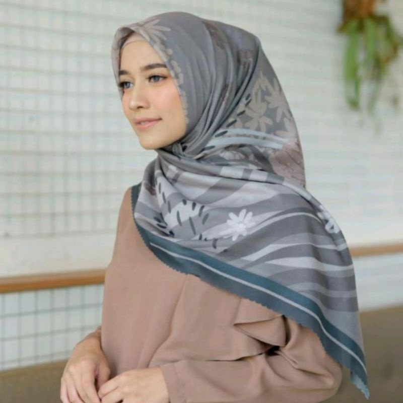 Hijab denay segi empat Lasercut MS Hijab /kerudung motif terbaru-MS 62