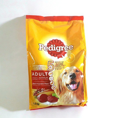 Makanan Anjing PEDIGREE ADULT BEEF &amp; VEGETABLES 1,5kg