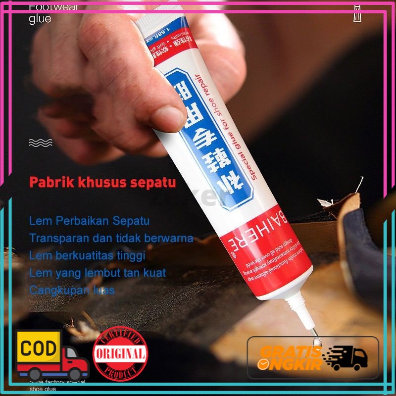 Lem Sepatu Kuat Tahan Air 60ml / Lem Penambal Dan Penguat Sepatu Super Kuat