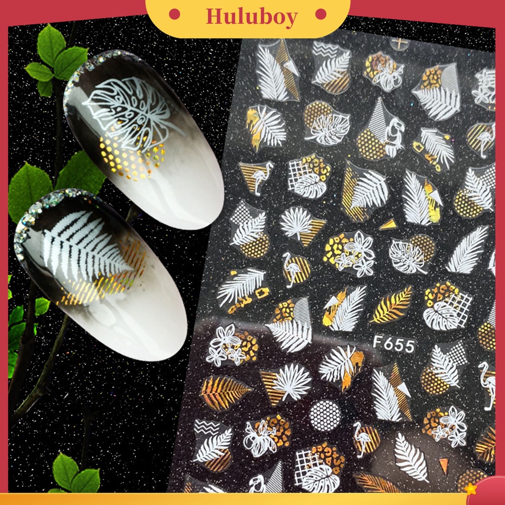 Huluboy Huluboy♡ Stiker Kuku 3D Aneka Motif Untuk Manicure