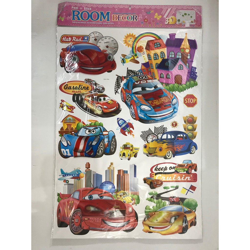 D088 Wall Sticker 5D Motif Kartun Mobil Mobilan Shopee Indonesia D088 Wall Sticker 5D Motif Kartun Mobil Mobilan Shopee Indonesia