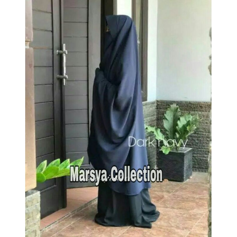 Khimar Extra Super Bulat Jumbo Pet Antem XXXL Gratis Cadar Sebetis Syari Wolfis Hijab Jilbab Instant