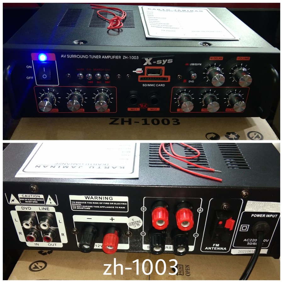 AMPLI WALET X-SYS ZH1003 USB MP3 MMC CARD ZH-1003 ZH1004