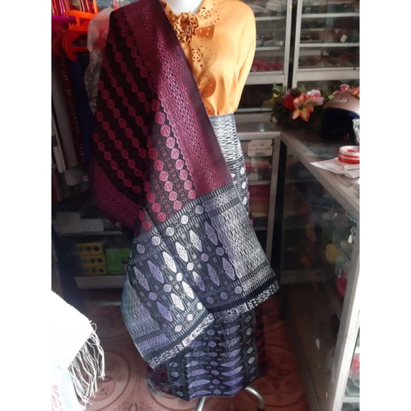 SONGKET ULU TORUS SARUNG SELENDANG PIALA KOSONG BAWAHAN WANITA TENUN TANGAN TARUTUNG ASLI