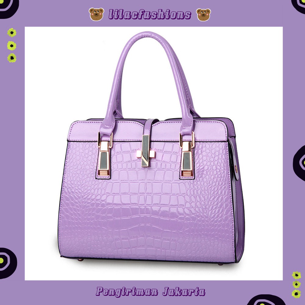 LILAC BAG U11067 TAS SELEMPANG HANDBAG PESTA CROCO Hand Bag Wanita Import Tas Tangan Wanita Jinjing 