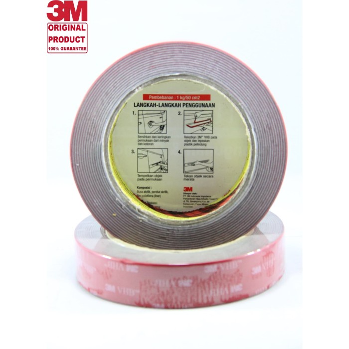 

PEREKAT-PENGIKAT- 3M VHB TAPE 24MM X 4,5M ORIGINAL -PENGIKAT-PEREKAT.