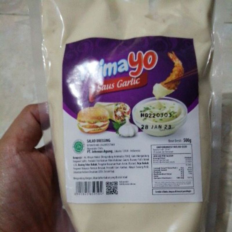 

saus garlic pouch 500g prima agung