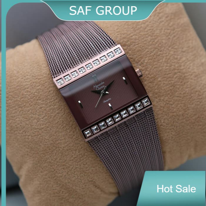 JAM TANGAN WANITA ALEXANDRE CHRISTIE AC 2561 / AC2561 FULL BROWN ORIGINAL by plp