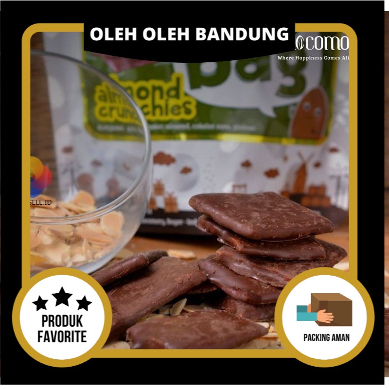 

Chocomory - Choco Bag Almond Crunchies 150gr - Cokelat Almond - Oleh Oleh Kue Bandung