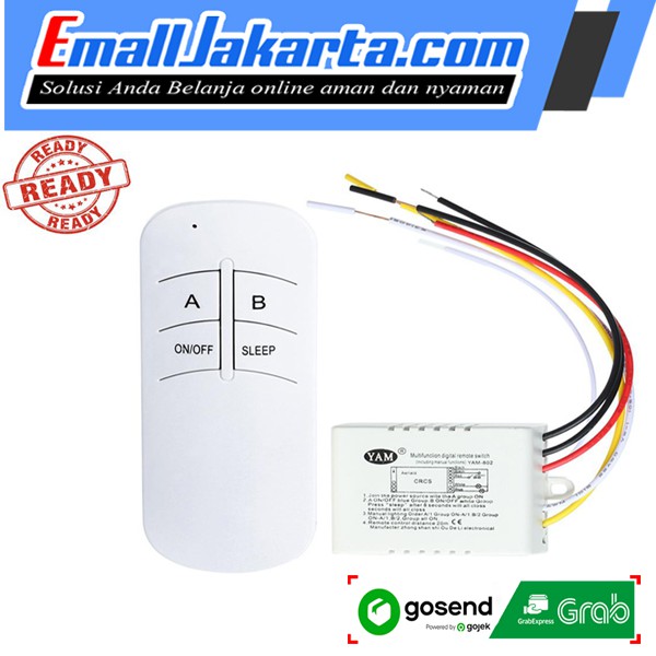 Switch Remote Control Wireless 1 Channel On Off 220V Kualitas Bagus