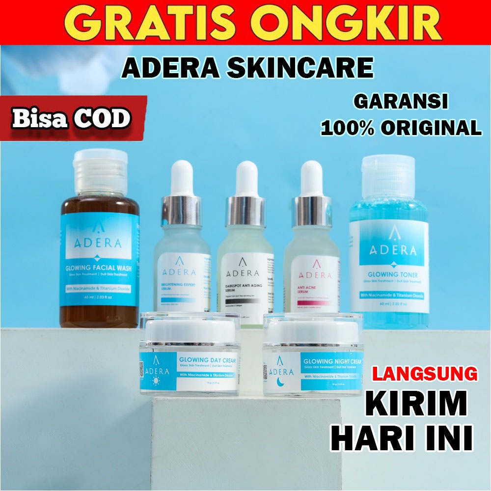 Adera Face Serum Anti Acne/Jerawat, Dark Spot/Flek Hitam, Brightening/Pemutih ORIGINAL & 100% BPOM Resmi