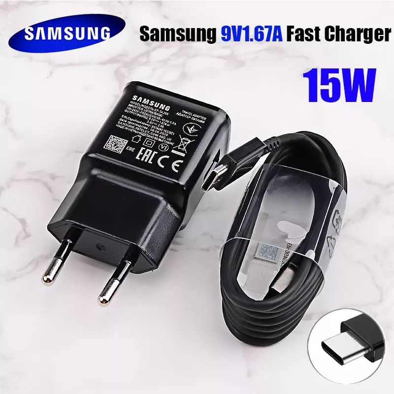 CHARGER SAMSUNG GALAXY A50 A50S ORIGINAL 15WATT FAST CHARGING USB TYPE C CASAN ORI