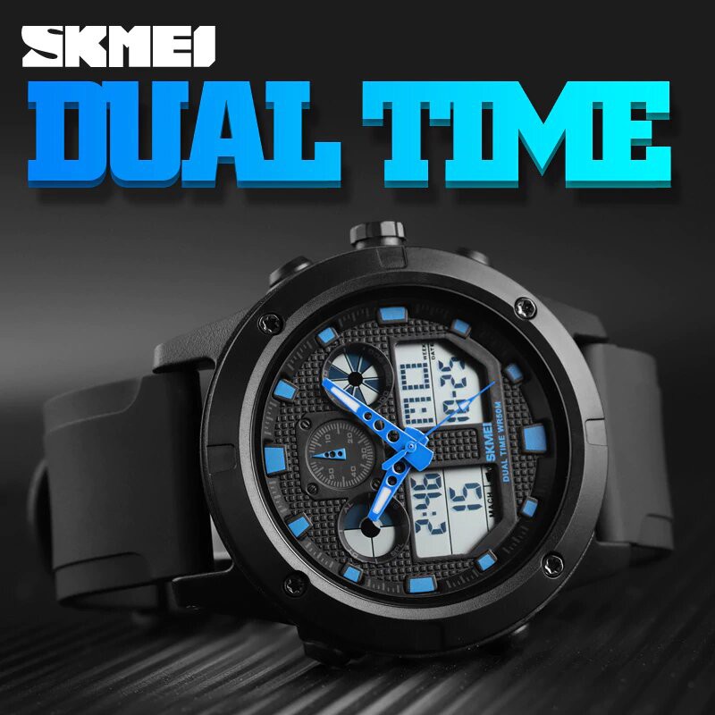 Jam Tangan Pria / SKMEI 1514 Men Digital Double Time / Jam Tangan Analog Digital / Skmei