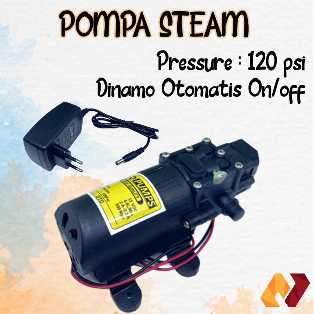 BEST PRICE DINAMO POMPA DC 12V 120PSI UTK POMPA STEAM DC