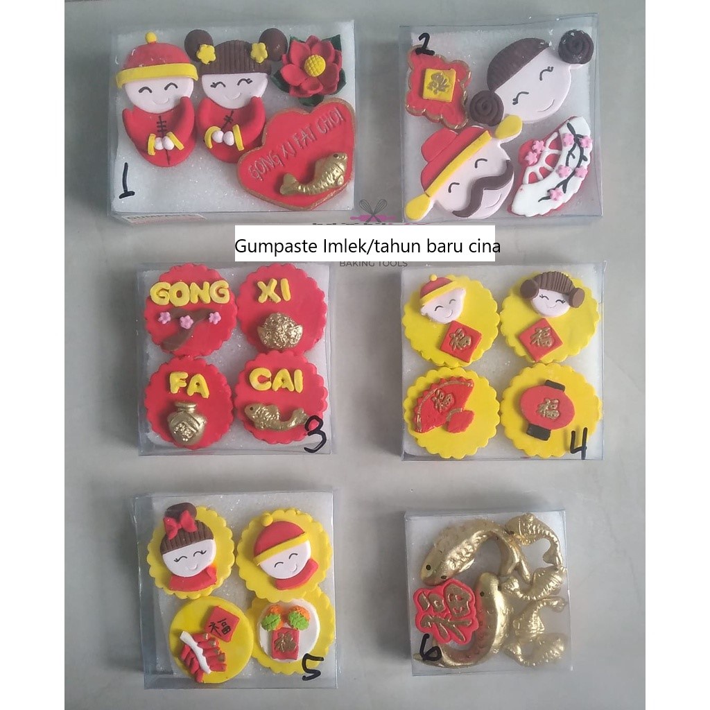 

Gumpaste hiasan kue tahun baru china Imlek
