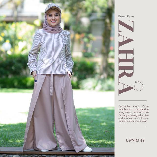 Zahra Brown Fawn Set/ set Atasan + celana/ upmore/mutif/damoza