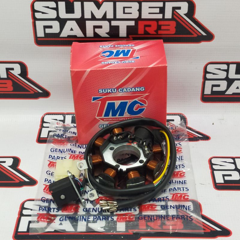 (mcmi) spul jialing 8 pole baut 3 - sparepart motor roda tiga - viar kaisar ktm nozomi jialing
