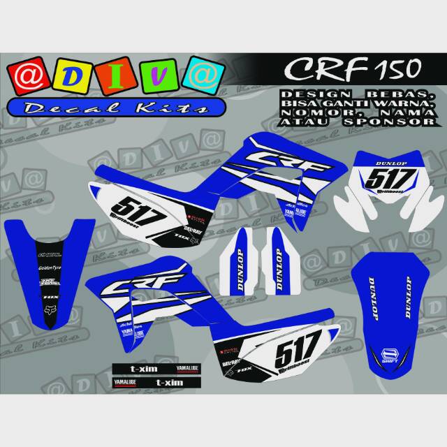 Crf biru motif YZ