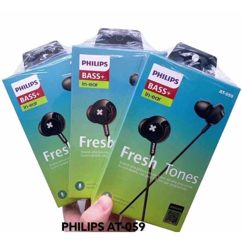 Headset Earphone philips AT-145 / Headset Philips AT-059 - Extra bass