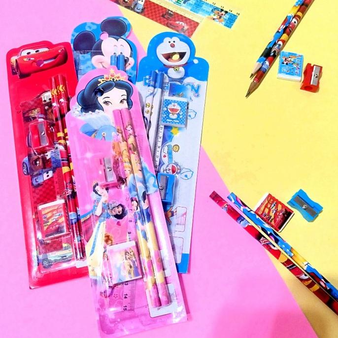 

Set Alat Tulis Sekolah Anak Karakter 5in1 Lucu