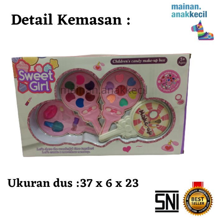 Mainan Anak Perempuan Make Up Box Sweet gir'l Children's candy make-up 6002