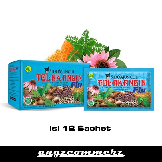 

SIDOMUNCUL Tolak Angin Cair Flu 12 Sachet (1Pack)