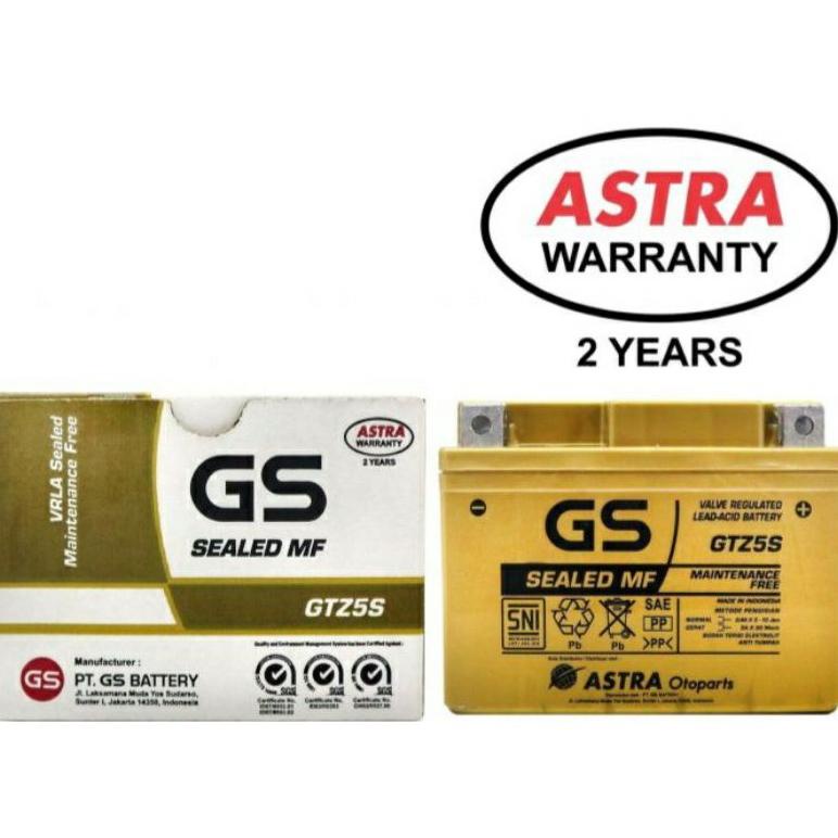 Aki MOTOR GS ASTRA MF Gold GSWA GTZ 5S GTZ5S