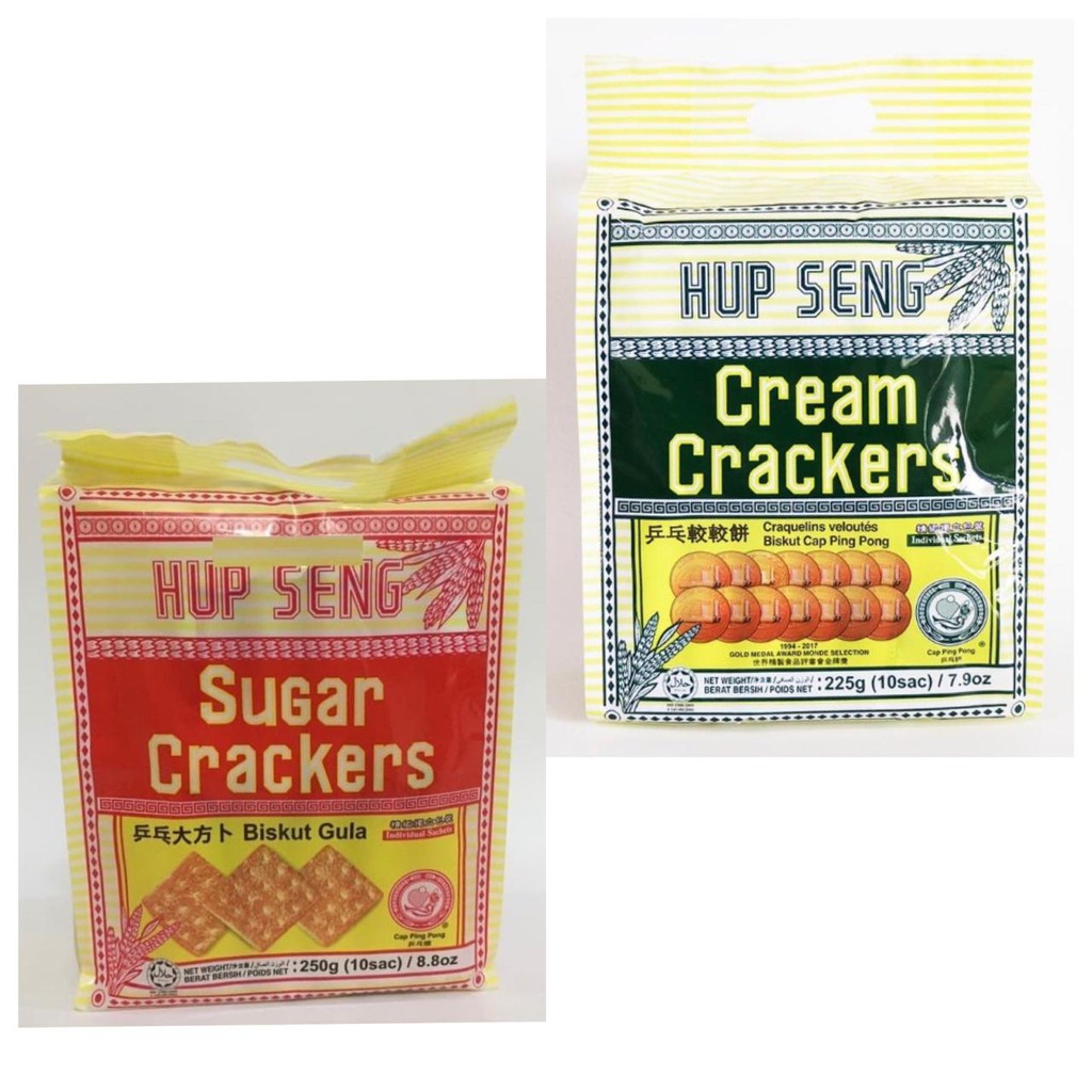 

HUP SENG Cream Crackers 225gr dan HUP SENG Sugar Crackers 250gr Belum Ada Penilaian