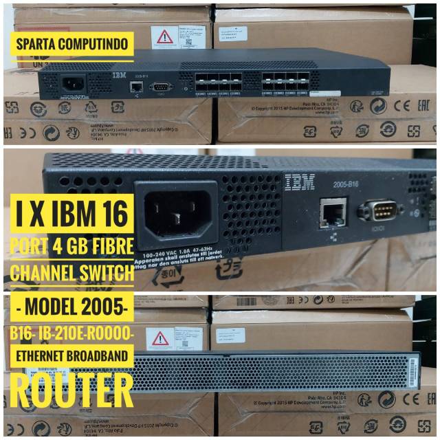 IBM 16 Port 4 GB Fibre Channel Switch - Model 2005-B16- IB-210E-R0000-Ethernet Broadband Router