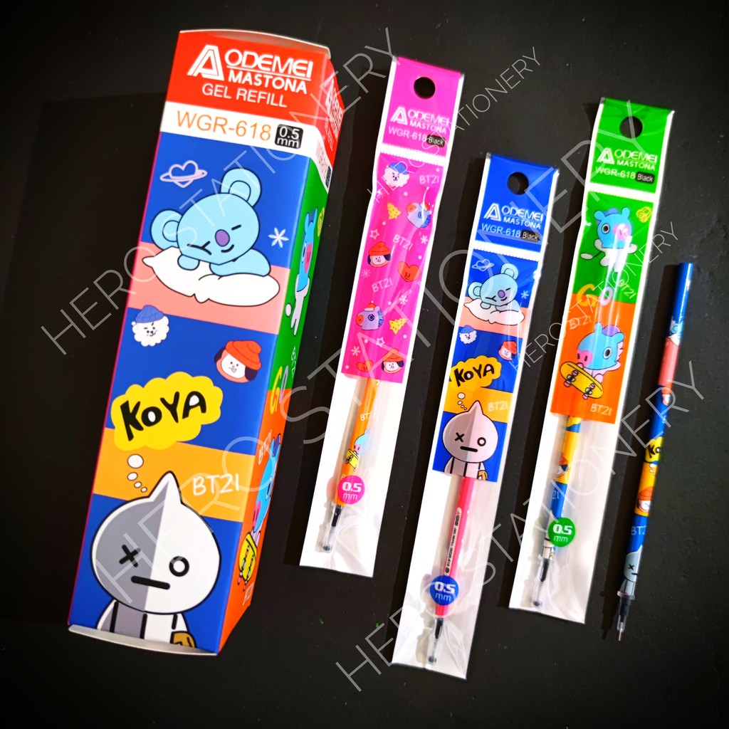 

Refill pen gel BT21 0.5 mm . 20 unit