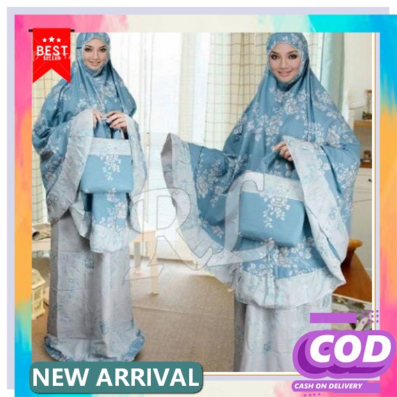 Mukena Mukenah Dewasa Bordir Mewah Jumbo Free Sejadah Dan Tas Bahan Katun Premium Adem Lembut Nyaman