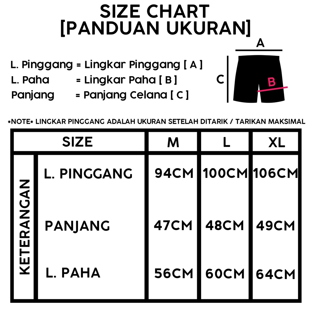 Celana Pendek / Celana Sandwash / Celana Pria / Dewasa