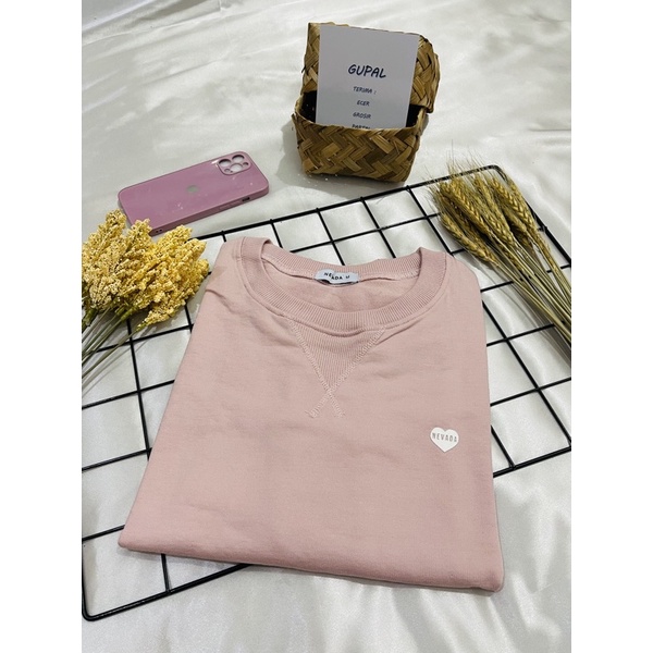 •NEVADA• Sweater Cewe // Sweater Polos // Nevada Cut Label-Peach