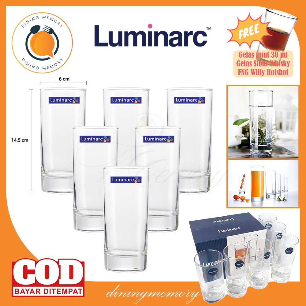 Jual Luminarc Gelas Minum Islande Tumbler Highball 290ml 6 Pcsset Shopee Indonesia 6873