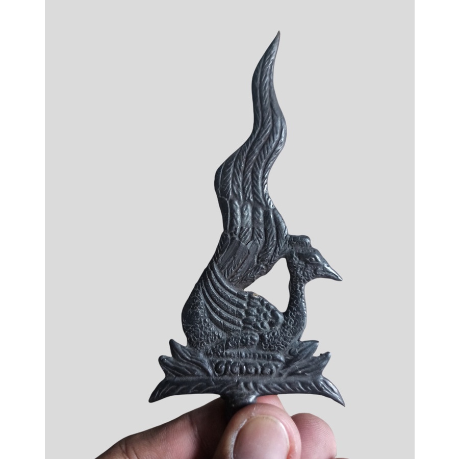 Keris Mini Burung Merak Kuningan Koleksi Pusaka Antik