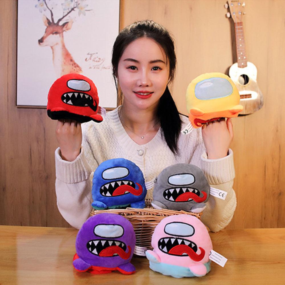 Timekey G6V6 Mainan Boneka Among Us Bahan Plush Lembut Reversible 15cm Untuk Hadiah Ulang Tahun Anak