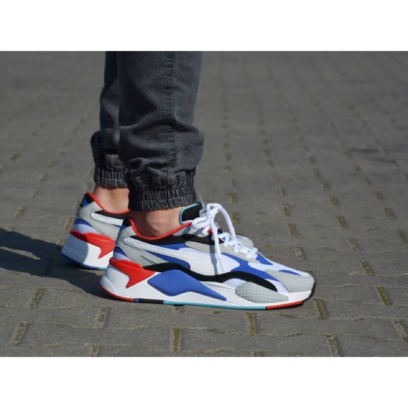 puma puzzle trainers white