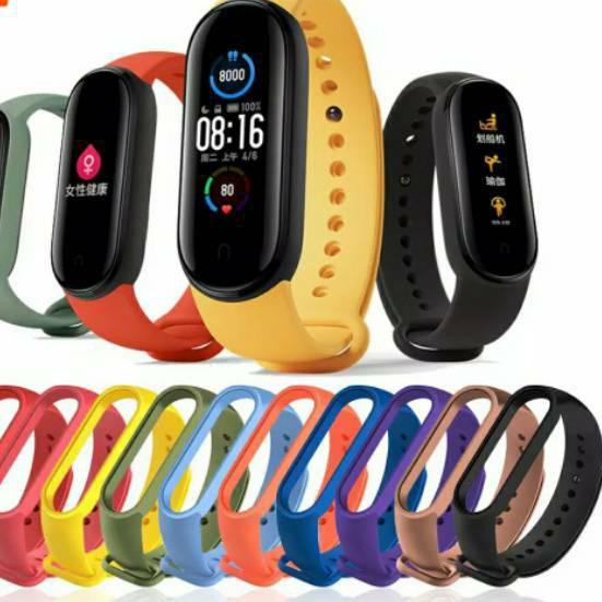 [Terlaris Today] Xiaomi Mi Band 5 Strap Replacement - Karet MiBand 5 - Silicon Strap Karet Jam Mi Ba