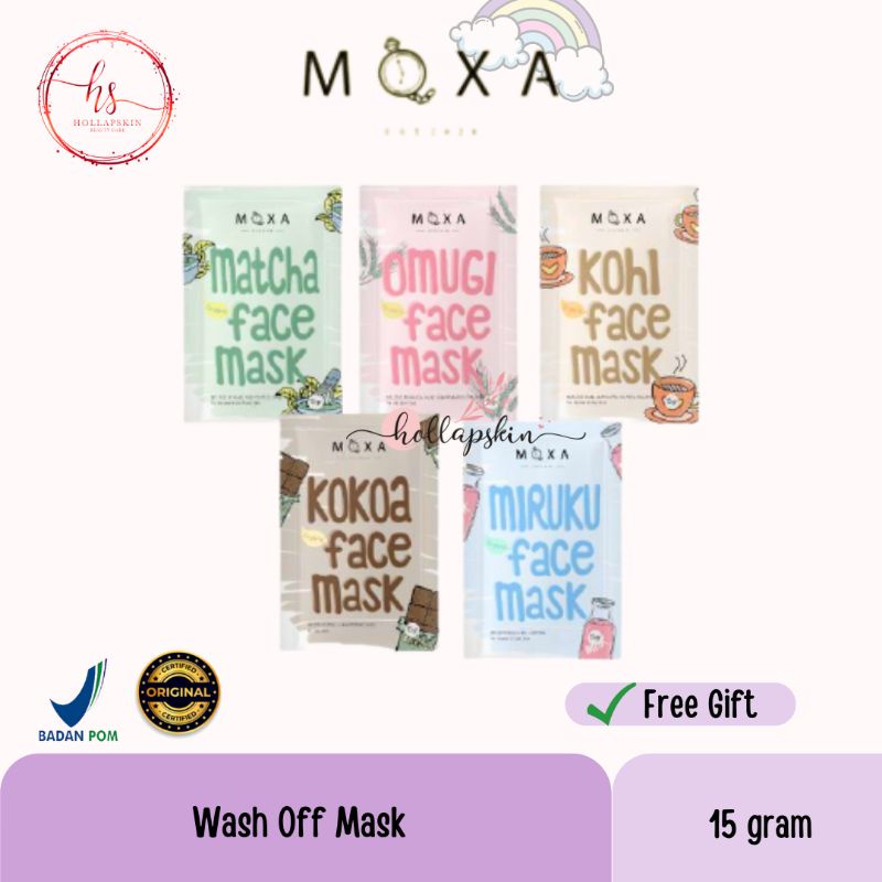 [MOXA] WASH OFF MASK MASKER WAJAH BY MOXA 15gr