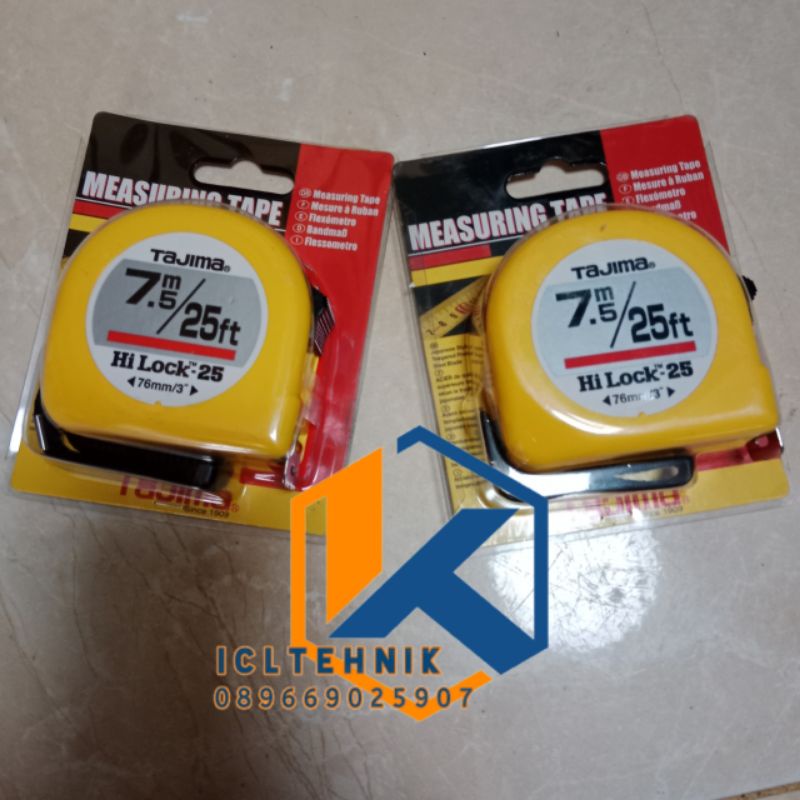 Measuring tape/ meteran tajima 7.5 m 25 ft